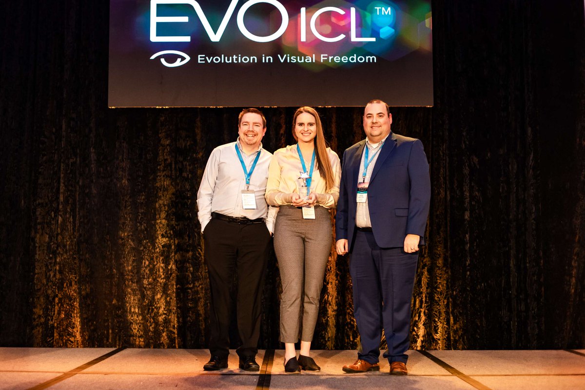 KuglerVision's tweet image. #TBT to this year's #EVOICL Practice Champions Meeting in Dallas, TX Jan. 2024, where #TeamKugler was honored with the Practice Mentor Award. S/O to KV conference attendees Matthew, Allison, and Dr. McIver! #EVOallSTAAR #PracticeChampions2024 #SEEOmaha