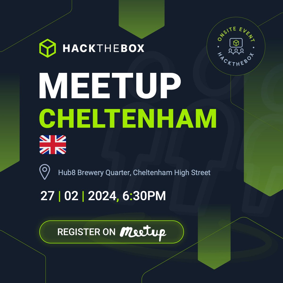 Charlie (@charliek65) on Twitter photo Let's do this again! RSVP for Cheltenham's Hack The Box Meetup on the 27th February. Same time, same place! ⬇️
Thanks to <a href="/GoldenValley_UK/">Golden Valley</a> for sponsoring, and to <a href="/hackthebox_eu/">Hack The Box</a> and <a href="/Hub8andco/">Hub8</a>.
meetup.com/hack-the-box-m… Let's do this again! RSVP for Cheltenham's Hack The Box Meetup on the 27th February. Same time, same place! ⬇️
Thanks to <a href="/GoldenValley_UK/">Golden Valley</a> for sponsoring, and to <a href="/hackthebox_eu/">Hack The Box</a> and <a href="/Hub8andco/">Hub8</a>.
meetup.com/hack-the-box-m…