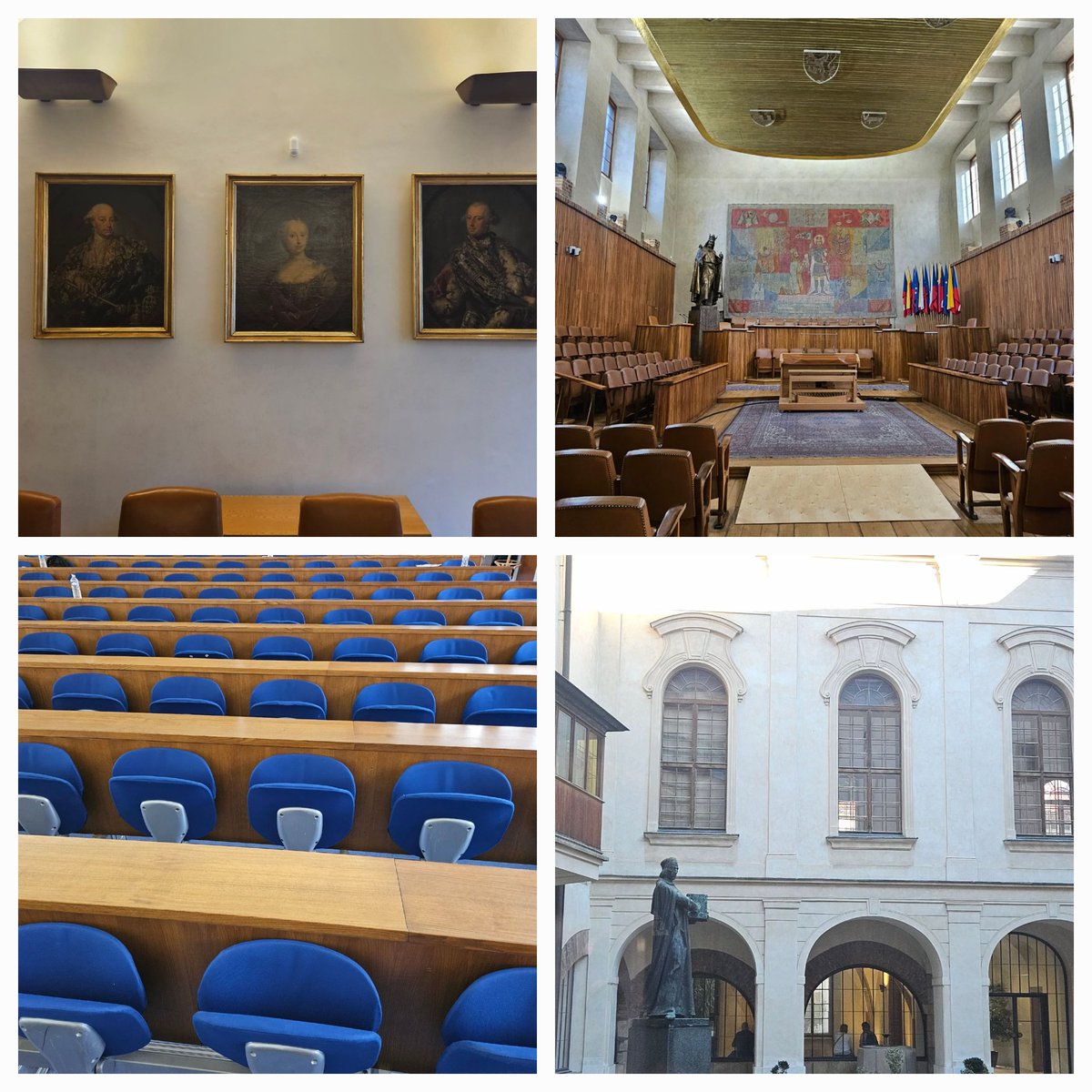 Excellent location  @EUACDE #cdeWS2024  @CharlesUniPRG stimulating lively discussions on #leadership. Also in the Imperial hall under the portraits of Habsburg emperors Leopold II, Maria Thersia and Josef II. The latter has established scholarships for poor students.