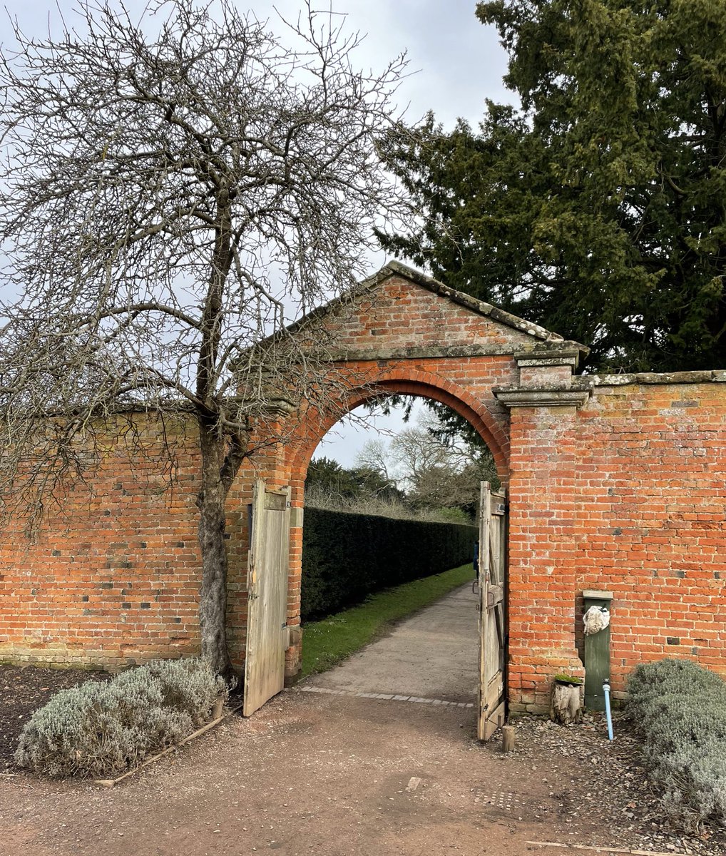 From @HanburyHallNT on Sunday, this gate leads back out of the walled garden. #Thursgate