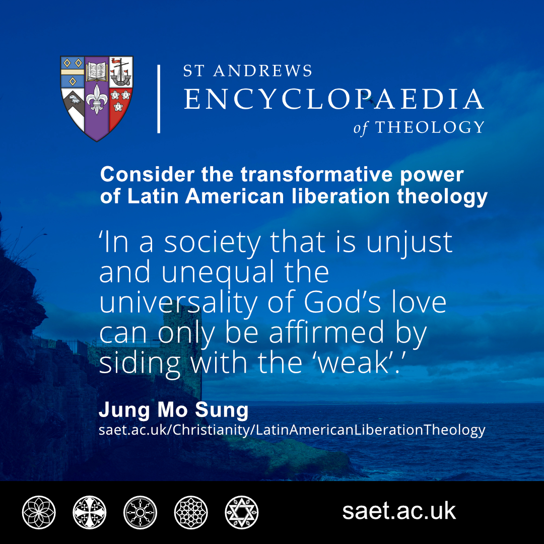 Consider the transformative power of Latin American liberation theology. Read Jung Mo Sung's article Latin American Liberation Theology: saet.ac.uk/Christianity/L…. Join our mailing list. Email selby-sympa@st-andrews.ac.uk, and put 'subscribe saet-info' in the subject line.