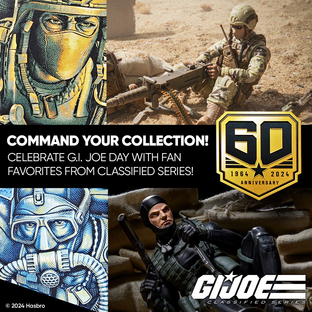 #YoJoe! Today is the anniversary of the Original Action Figure, #GIJoe in 1964. In the 60 years, America’s moveable fighting man has come a long way! #GIJoeClassifiedSeries continues that storied tradition. To celebrate, we’ll be unveiling pipeline render reveals through the day!
