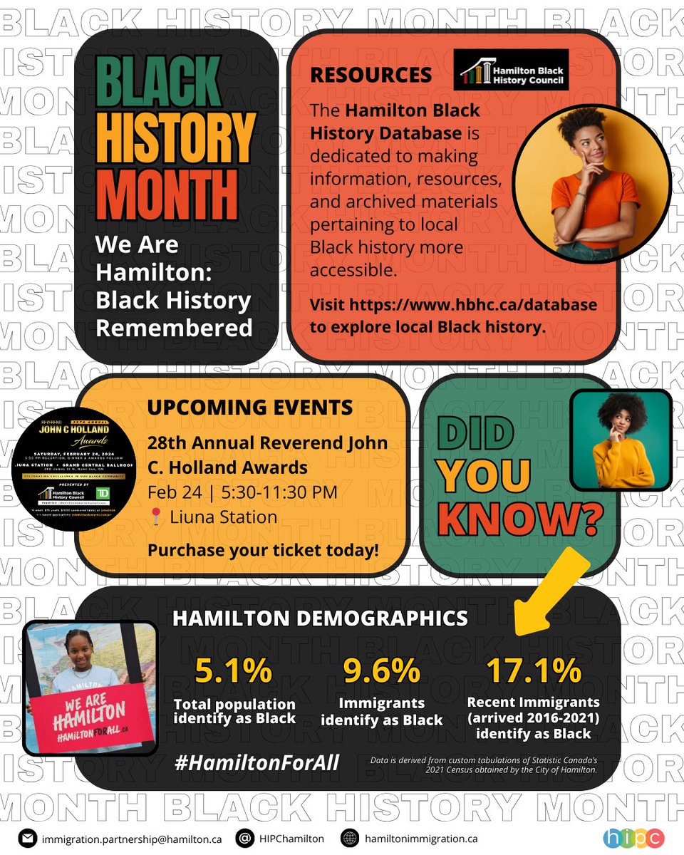 Kickstarting Black History Month! 🚀 February marks the beginning of a month-long celebration where we recognize and honour the contributions of the Black community in Hamilton and in Canada. Happy Black History Month! 🎉 #BHM2024