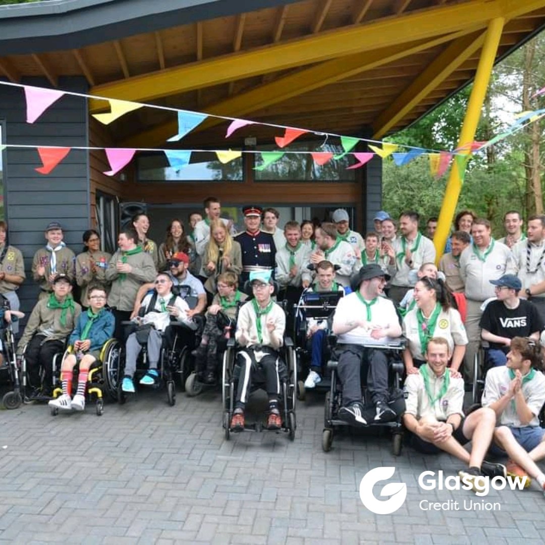 Glasgow_CU's tweet photo. Glasgow Disabled Scouts @77thGDS is a dedicated Scout Group that cater to the unique needs of those aged 6-25 with disabilities.

Through our charitable fund, Giving Glasgow, we recently donated £500 to the group to help improve accessibility at their lodge. 😊 

#GivingGlasgow https://t.co/wv2Reaz6LG