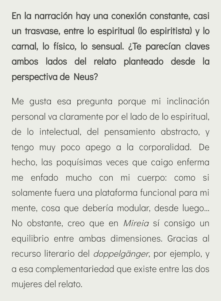 Sobre enfados con el cuerpo, 'doppelgänger' y @MireiaCadaNit. ⚡️Más, en: revistamercurio.es/2024/01/31/pur…