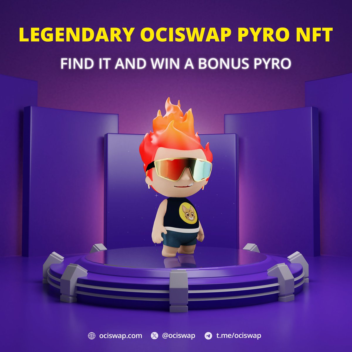 ociswap's tweet image. 🔥The exclusive Ociswap @PyroXRD NFT hasn't been found... yet🙀

Will you be the lucky one? 👀Head over to pyrosworld.com to uncover the Legendary Ociswap NFT. An additional Pyro is waiting for the user who finds it! 🌟🤝 

Retweet this post and share your wallet…