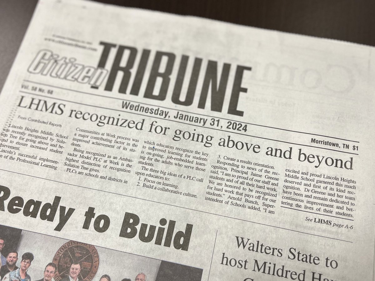 Gratitude to <a href="/CitizenTribune/">The Citizen Tribune</a> for shining a spotlight on the incredible work happening at Lincoln Middle School. Your support amplifies the positive impact of educators! #ThankYou