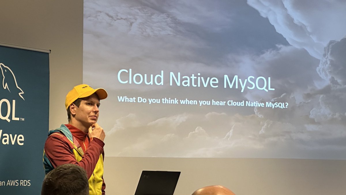 stoker's tweet image. #mysqlbelgiandays2024 ⁦@PeterZaitsev⁩ what do you think when you hear cloud native @mysql