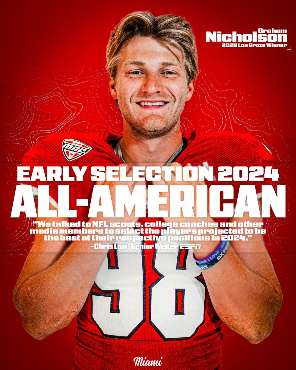 Some call it too early, we say it's right on time👀 Graham Nicholson was listed by ESPN as an Early Selection 2024 First Team All-American‼️ #RiseUpRedHawks | 🎓🏆