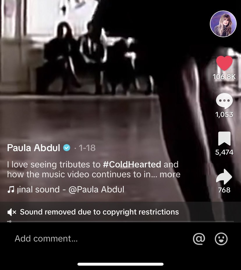 Paula Abdul Forever (Fan Account) (@paulaabdul4ever) on Twitter photo Universal Music Group has officially removed <a href="/PaulaAbdul/">Paula Abdul</a>’s catalog off TikTok due to not renewing their contract w/ the platform.
UMG and TikTok disagreed on better pay towards artists and songwriters and the use of AI on the app.
Any video w/ Paula’s music are now on mute. Universal Music Group has officially removed <a href="/PaulaAbdul/">Paula Abdul</a>’s catalog off TikTok due to not renewing their contract w/ the platform.
UMG and TikTok disagreed on better pay towards artists and songwriters and the use of AI on the app.
Any video w/ Paula’s music are now on mute.