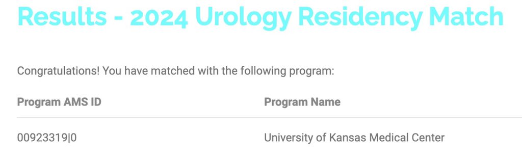 Pumped to match @Urology_KU!! Ready to become part of the family and let’s go CHIEFS!!  #uromatch #auamatch2024 #urosome @AmerUrological