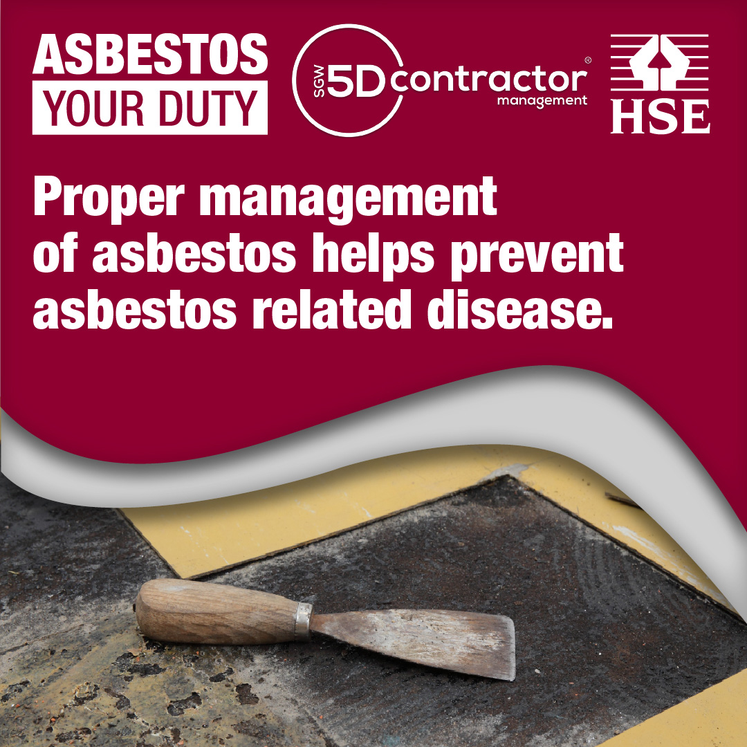 SG World is supporting 'Asbestos – Your Duty', a the latest campaign by @H_S_E  to raise awareness of the dangers of asbestos and the legal duty for organisations to manage asbestos in their buildings if present.

#ASBESTOSYOURDUTY #SGWORLD #HELPINGYOUDOITBETTER