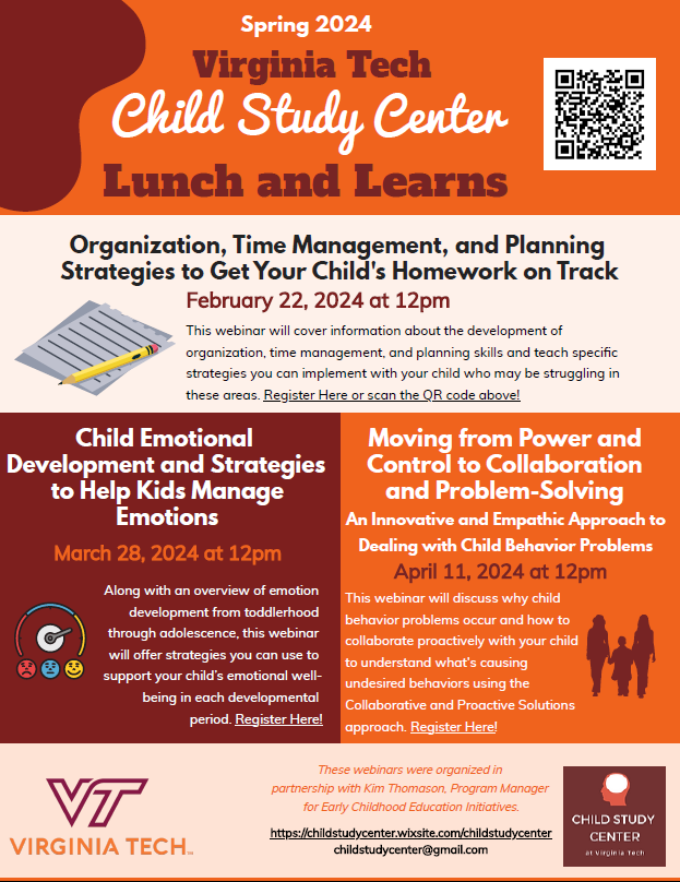 CALMER Lab (@calmerlab) on Twitter photo Please join Dr. Rosanna Breaux, Dr. <a href="/SamMargherio/">Sam Margherio</a>, and the <a href="/CSC_VT/">Child Study Center</a> from <a href="/VT_Psychology/">VT Psychology</a> for our three Lunch and Learns this spring! Scan the QR code in the flyer or visit the CSC website to register (there are different registration links for each webinar) -childstudycenter.wixsite.com/childstudycent… Please join Dr. Rosanna Breaux, Dr. <a href="/SamMargherio/">Sam Margherio</a>, and the <a href="/CSC_VT/">Child Study Center</a> from <a href="/VT_Psychology/">VT Psychology</a> for our three Lunch and Learns this spring! Scan the QR code in the flyer or visit the CSC website to register (there are different registration links for each webinar) -childstudycenter.wixsite.com/childstudycent…