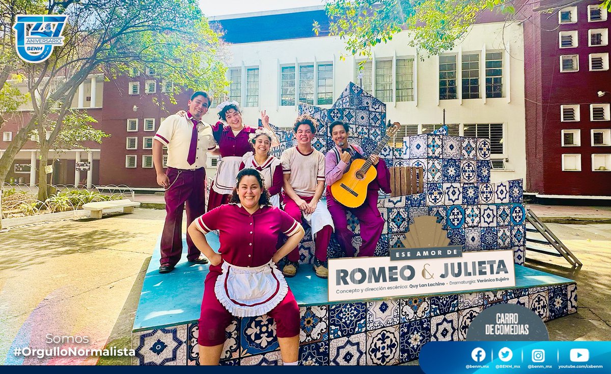BENM_mx's tweet photo. ¡En la BENM, disfrutamos en grande "Ese amor de Romeo y Julieta", puesta en escena de @vbujeiro, bajo la dirección de @quylanlachino. Una producción de @teatrounam para el #CarroDeComedias. ¡Gracias por traernos la magia de su actuación!

En la BENM somos #OrgulloNormalista. https://t.co/qJTrvHQoSQ