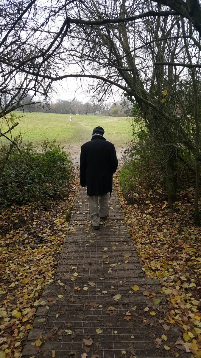 EricIdle's tweet photo. Celebrating Terry Jones birthday.  A friend shared this lovely picture he took on a walk with Terry on Hampstead Heath.              A lovely man, I knew and loved since the Edinburgh Festival 1963.                  Miss you Toady. Love Ratty. https://t.co/JYXRDmm6mD