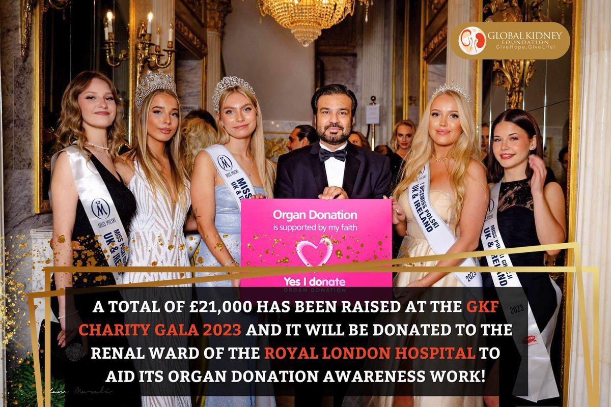 Thrilled to share the remarkable success of our Global Kidney Foundation Charity Gala last November! Thanks to your incredible support, we raised an outstanding £21,000.🎉 
This generous contribution will be donated to the Renal Ward of the Royal London Hospital, aiding their