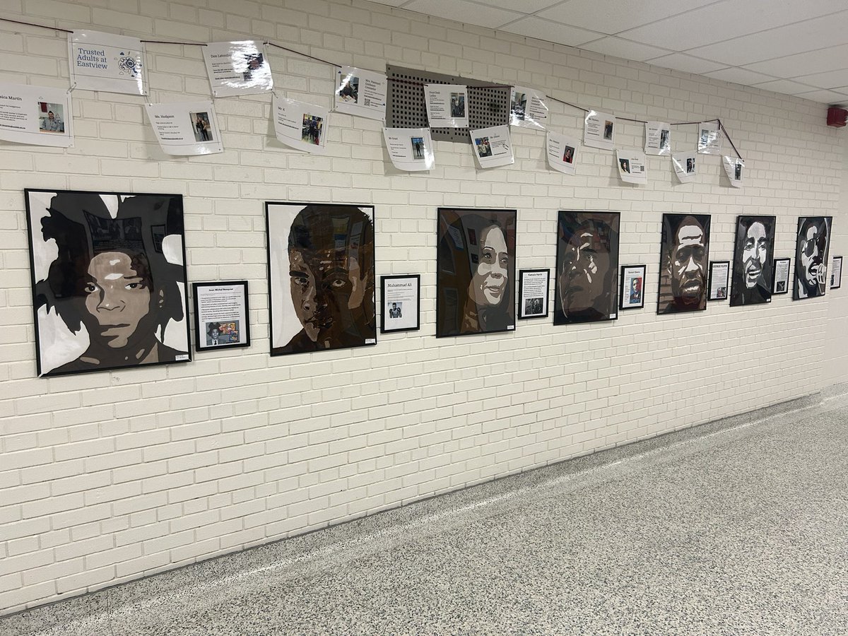 MaxwellSCDSB's tweet photo. Thank you to Mr. Harmathys art class for creating our Black History Month display. https://t.co/xK1PcFCQw1