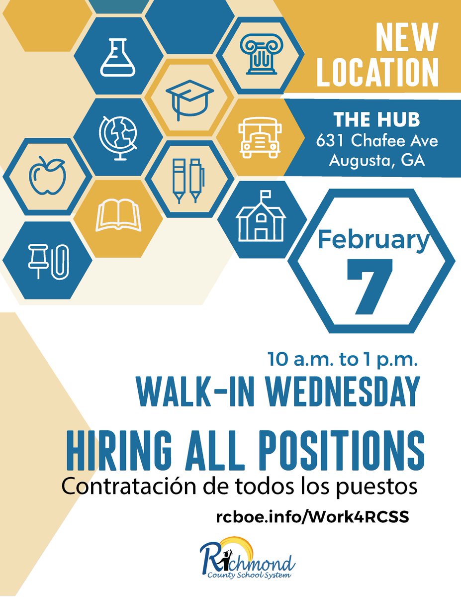 The Musketeers are looking for individuals interested in joining our team.  We need teachers in the following areas:  Cybersecurity, Math, PE/Health, Science, Social Studies, and School Counseling.  Don't miss RCSS's Walk-In Wednesday, Feb. 7th from 10-1 at THE HUB.  ON, ON ARC!