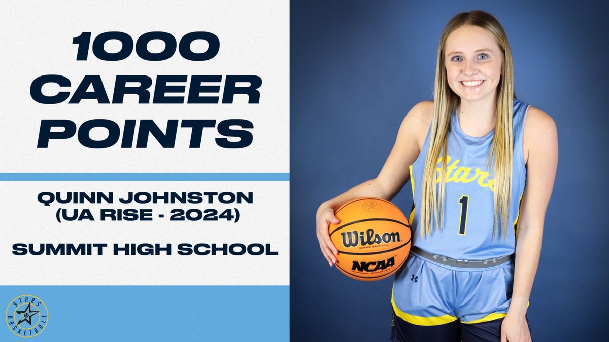 Congratulations to 2024 STARS Athlete Quinn Johnston (<a href="/quinnjohnston_/">Quinn Johnston</a>) who recently scored her 1000th career point.! Great job, Quinn!  Keep it rolling.

#morethan