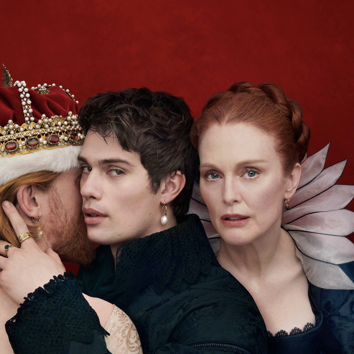 ‘MARY & GEORGE’ premieres April 5 on STARZ.

It follows Mary Villiers (Julianne Moore), who moulded her beautiful and charismatic son, George (Nicholas Galitzine), to seduce King James VI of Scotland and I of England and become his all-powerful lover.