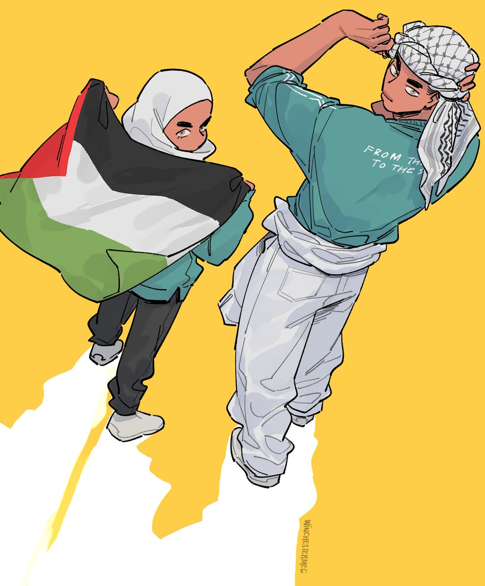 「palestine will soon be free 」|winchestermeg🌟のイラスト