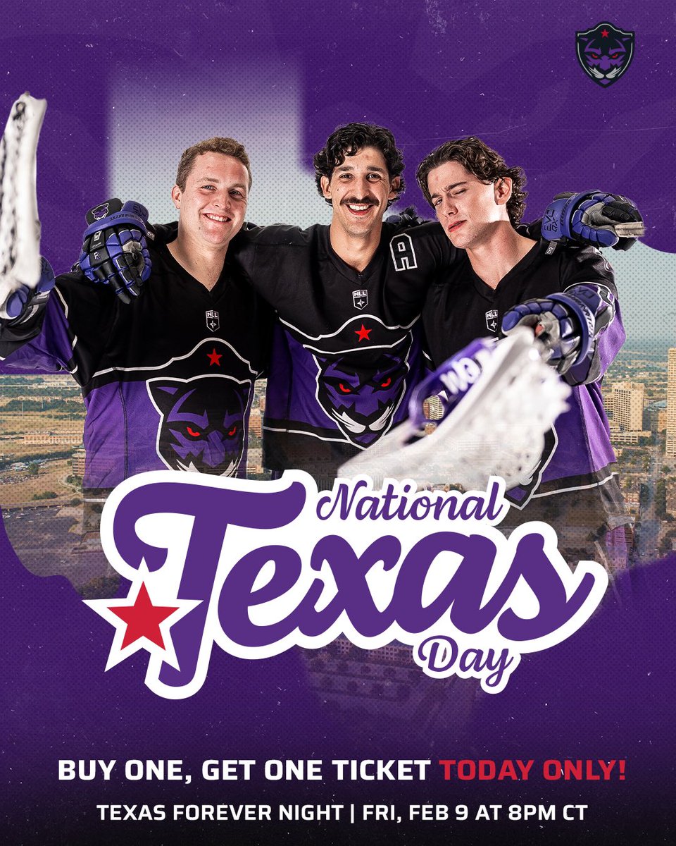 TODAY ONLY 🤠 BOGO tickets for Texas Forever Night for #NationalTexasDay! 

🎟️ bit.ly/4bo9KNl
Click “unlock” and use code TEXAS to redeem.