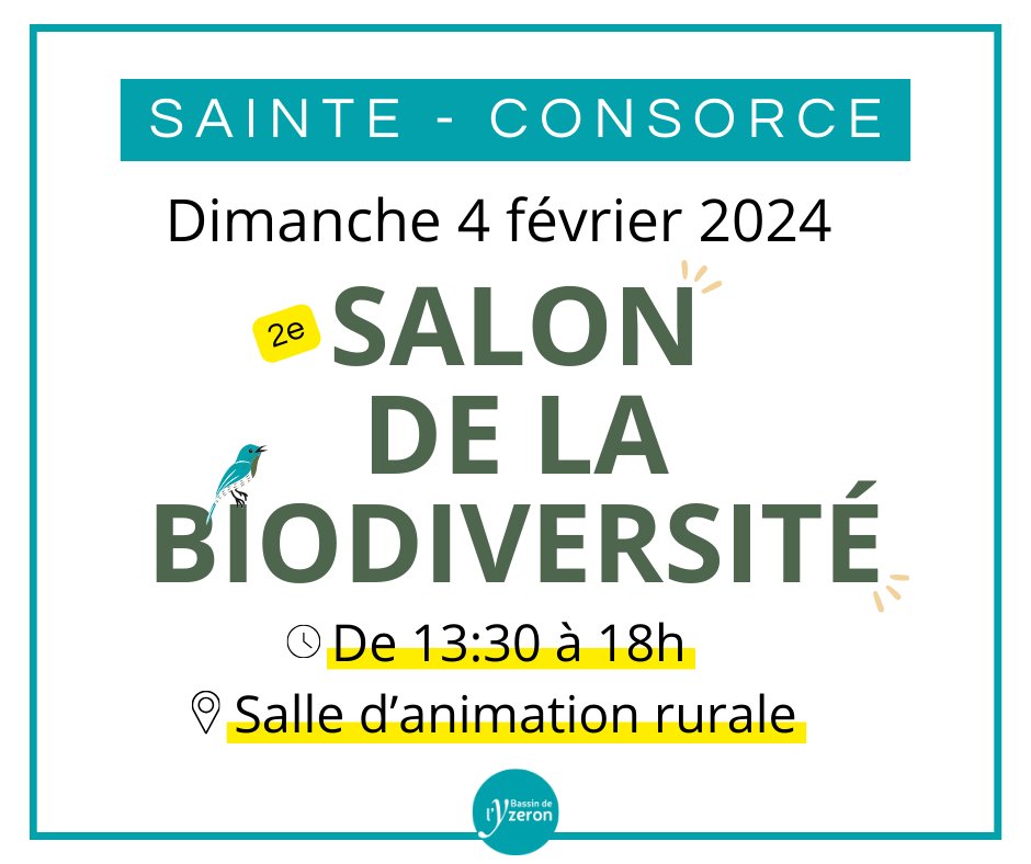 🗓️Le SAGYRC vous attend dimanche 4 février 2024, au salon de la biodiversité, de 13:30 à 18h, à la 📍 salle d'animation rurale de Sainte Consorce 📣 Au programme : stands, animations et conférence autour de la biodiversité. 🌱 #biodiversite #nature #sagyrc #Eau