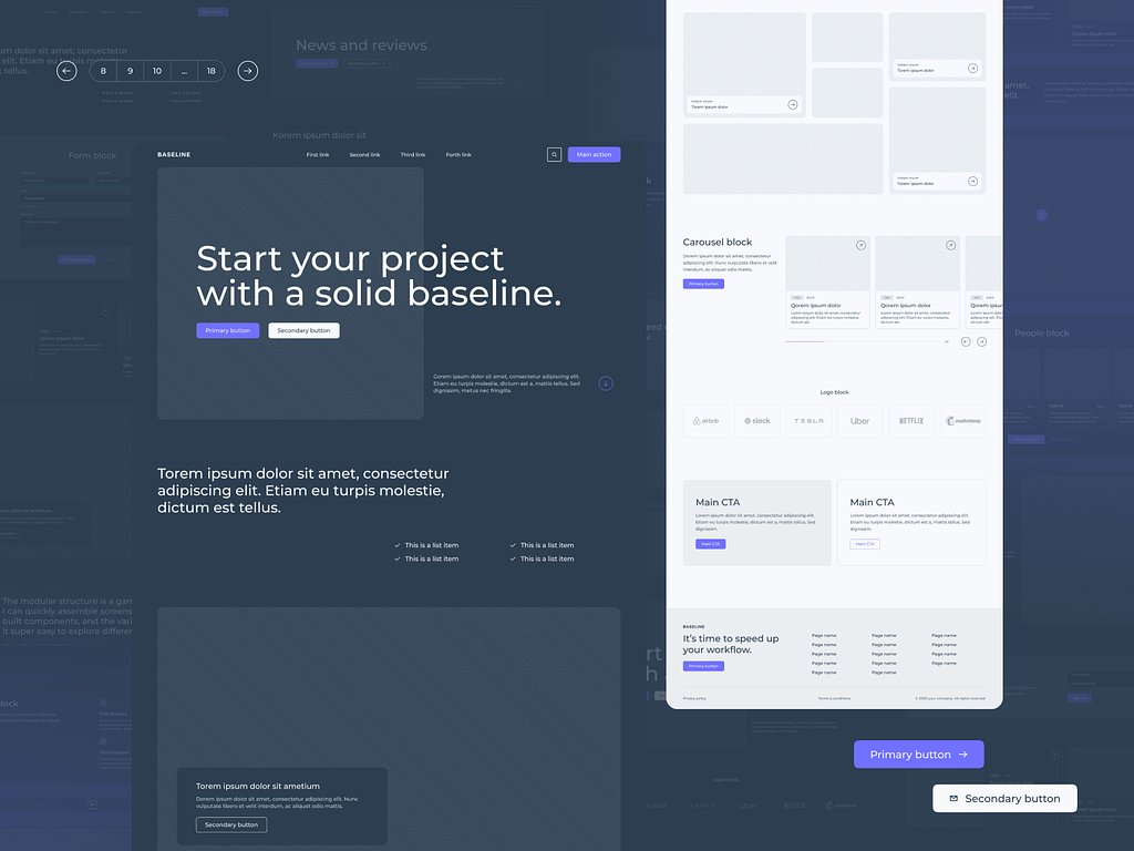 The Baseline Wireframe kit by our friend and designer James Shih-Gillen is now available on <a href="/ui8/">UI8</a> 

ui8.net/james-gillen/p…

#uxui #websitedesign