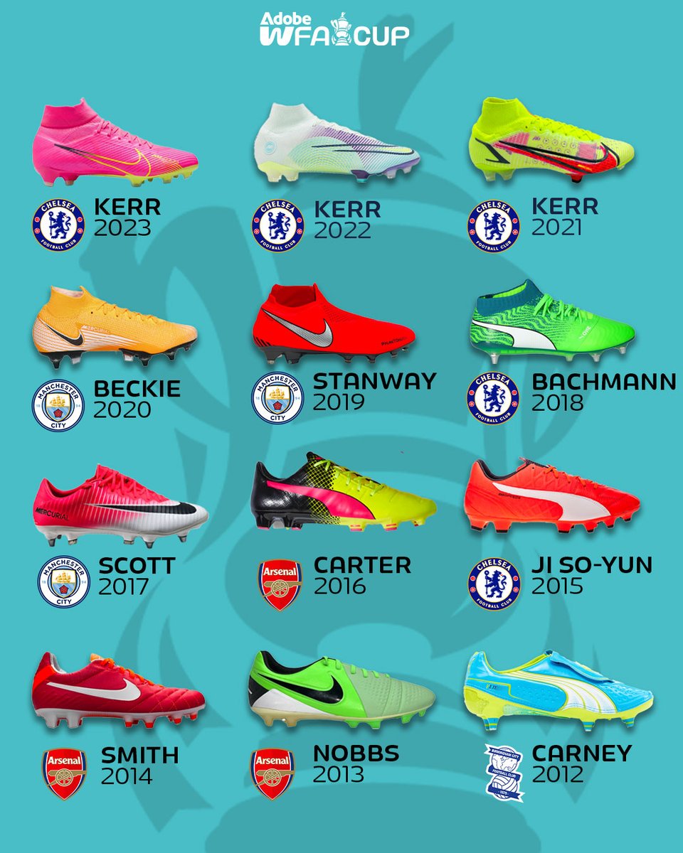 The boots that have won the Women’s FA Cup 👟⚽️ #AdobeWomensFACup