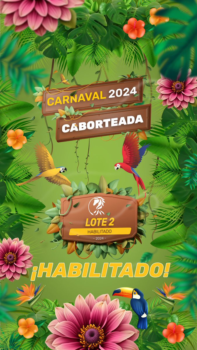 CaborteadaFest's tweet photo. LOTE 1 AGOTADO ⌛️❌

🌺LOTE 2 HABILITADO 🌺

¡Prepárate para vivir momentos inolvidables!…🎭 https://t.co/aVBz2Fc2x7