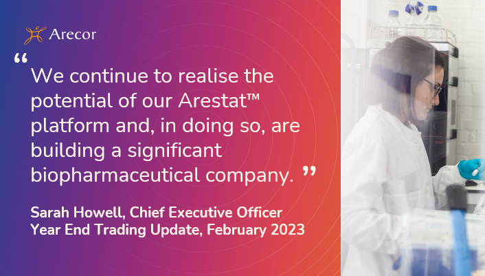 arecor_plc's tweet photo. Today we have issued a Year End Trading Update, highlighting strong progress across the business.
To read the full announcement, please visit:https://t.co/iPNe5Wn2Cy
#Arecor #Arestat #Results #Update #Diabetes https://t.co/veZy0svJNP