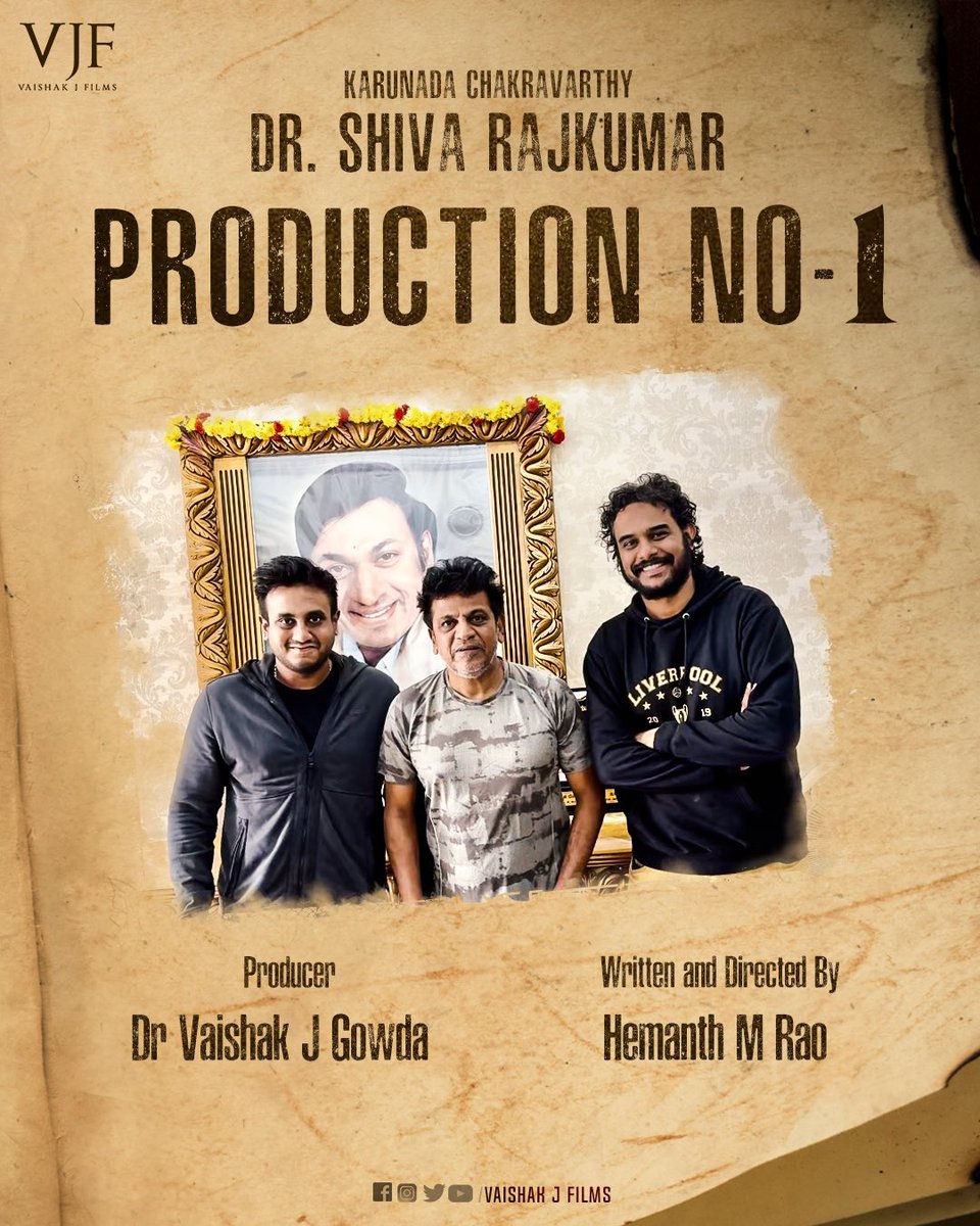 EXCITE MAXXXX! Super happy to be collaborating with our beloved Shivanna and Hemanth. It feels like life has come a full circle for us. 

Super congratulations @vaishak_j_films  looking forward to rock it with this one. 

@NimmaShivanna  @hemanthrao11 

#TheBigLittle