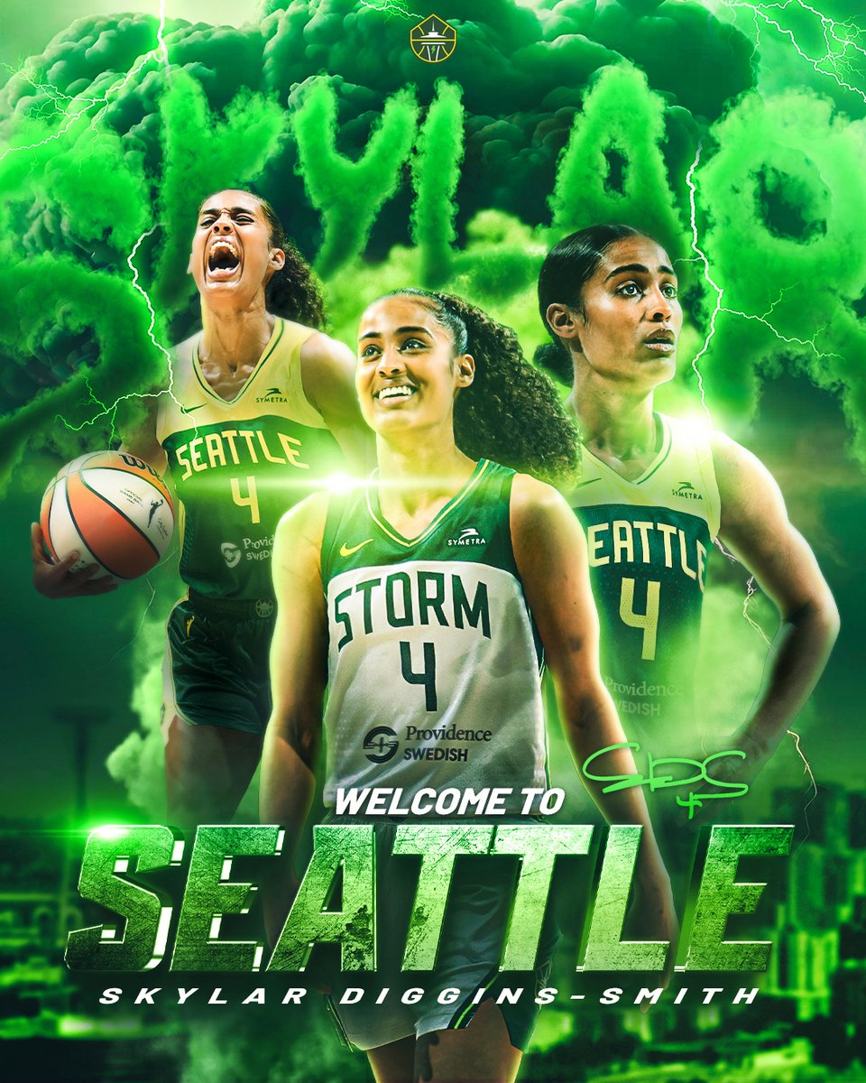 Where there's a Sky there's a Storm ⛈️

The Seattle Storm has signed 6x WNBA All-Star and Olympic gold medalist <a href="/SkyDigg4/">Skylar Diggins-Smith</a>

📰 on.nba.com/47Z1u3p