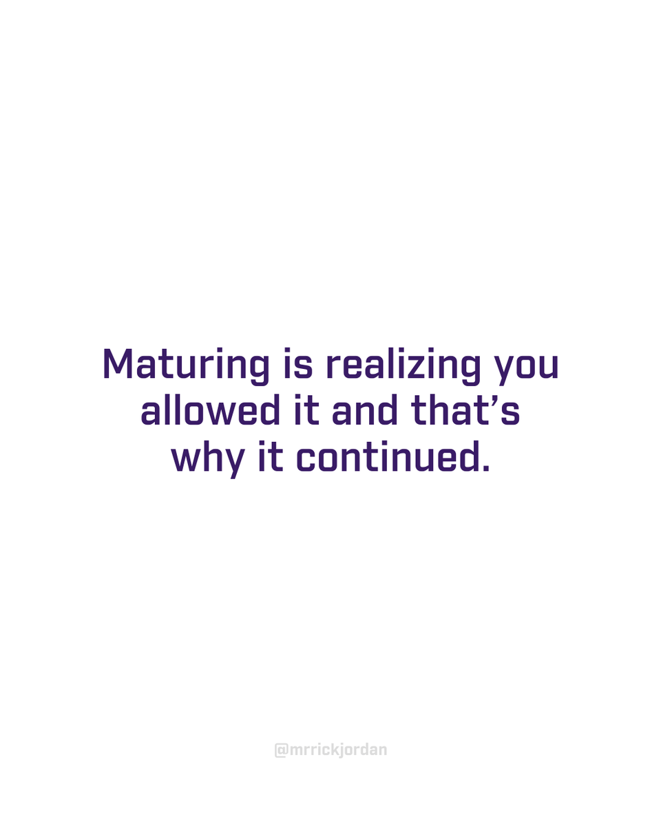 mrrickjordan's tweet photo. Maturing means recognizing your power: Understanding that what continued, did so because you allowed it. Embrace this wisdom, take control, and change the narrative. Your growth lies in your response. #PersonalPower #GrowthMindset #AllInWithRickJordan https://t.co/r1ahxhVHmE