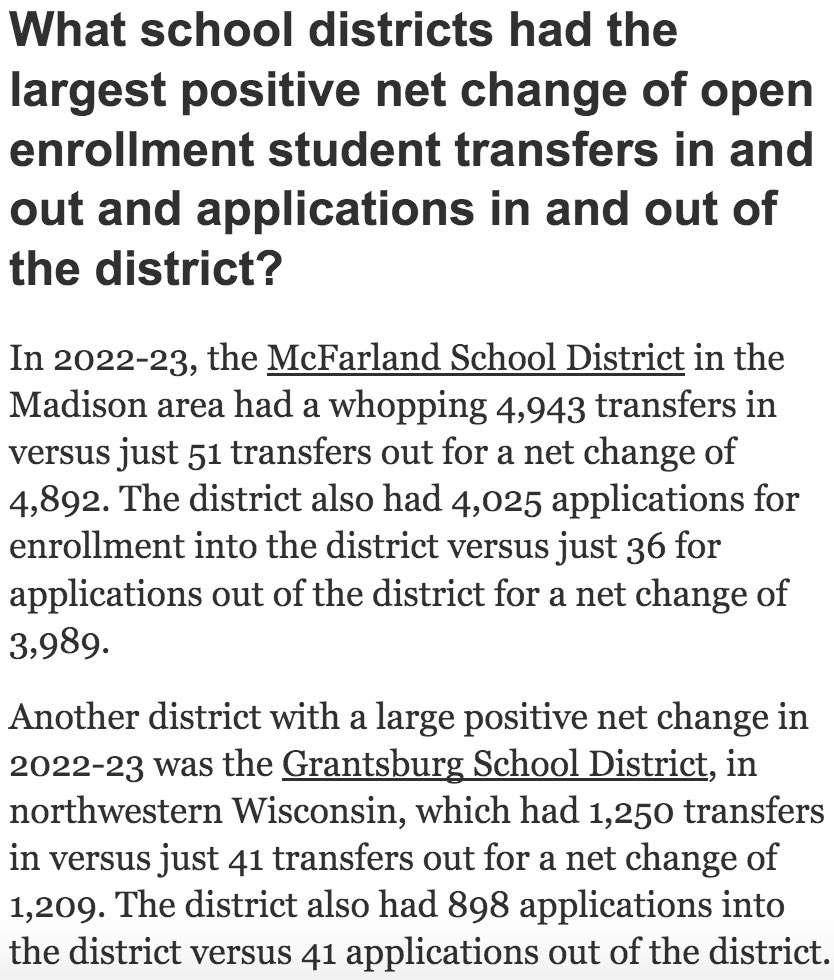 TrustWIParents's tweet photo. Wisconsin's virtual schools remain incredibly popular options for Wisconsin families. Students continue to flock to established online charter schools through Open Enrollment.
#SchoolChoiceWorks #OpenEnrollment #ITrustParents
https://t.co/cndOmlAF2g https://t.co/QbX2LlY35o
