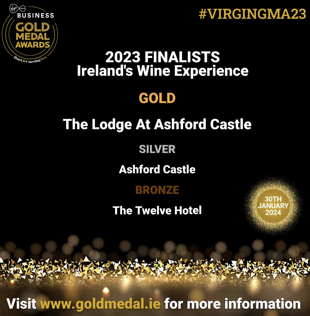 For all the wine lovers, check out our outstanding winners for Ireland's Wine Experience Sponsored by @classicdrinksireland Gold: @TheLodgeAshford Silver: @ashfordcastle Bronze: @thetwelvehotel #virgingma23 #wineexperience #wineanddine #irishhotels