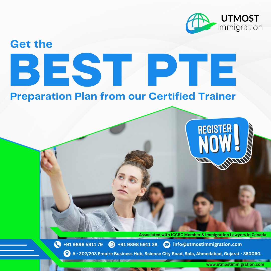 Discover the power of our PTE Coaching in achieving your language goals. 🚀 
.
.
✨Contact us for more information✨
Email - info@utmostimmigration.com
Contact No. - +91 9898 5911 79 / +91 9898 5911 38
.
.
#PTE #PearsonTestofEnglish #PTEExam #ptepreparation #PearsonTestofEnglish