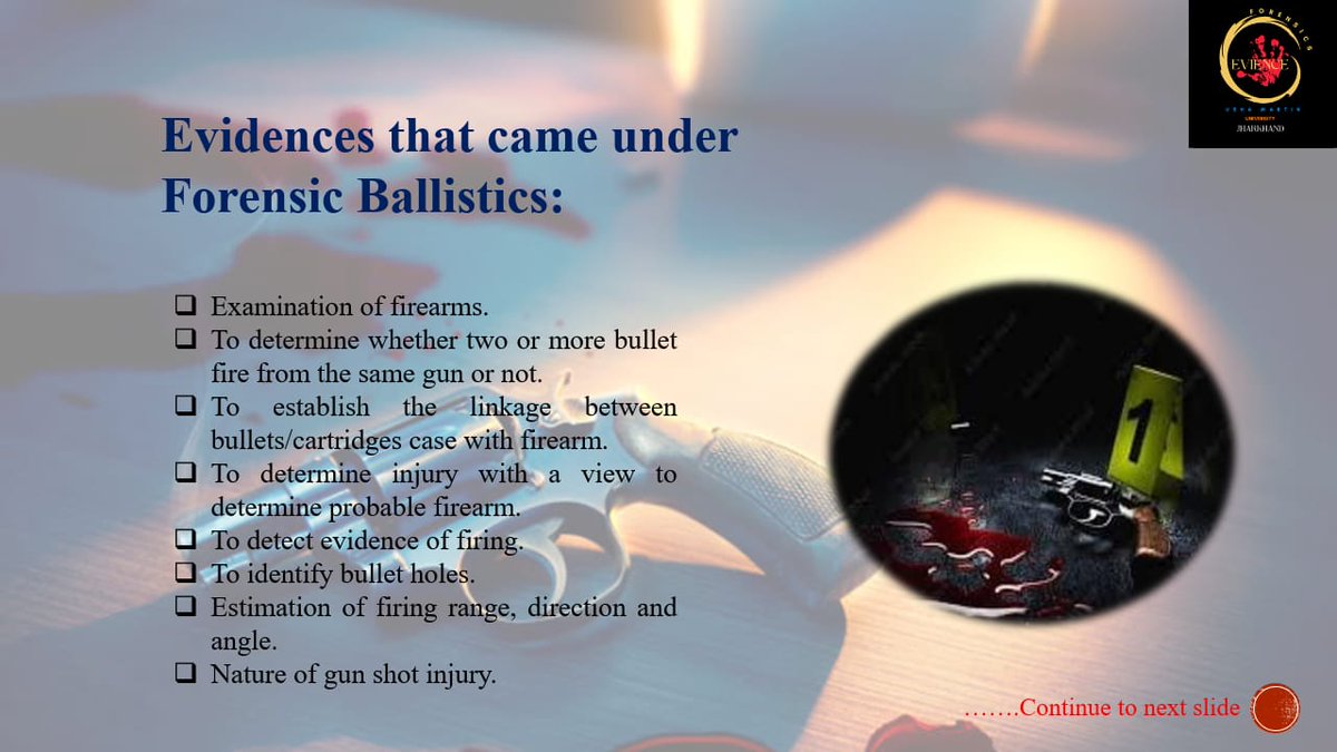forensicUMU's tweet image. Analyzing the science of projectiles and unraveling the secrets of bullets. 

 Welcome to the gripping world of Forensic Ballistics, where every shot tells a story.

#Forensics #Forensicballistics
#Crimesceneinvestigation #Bullets

Part 1