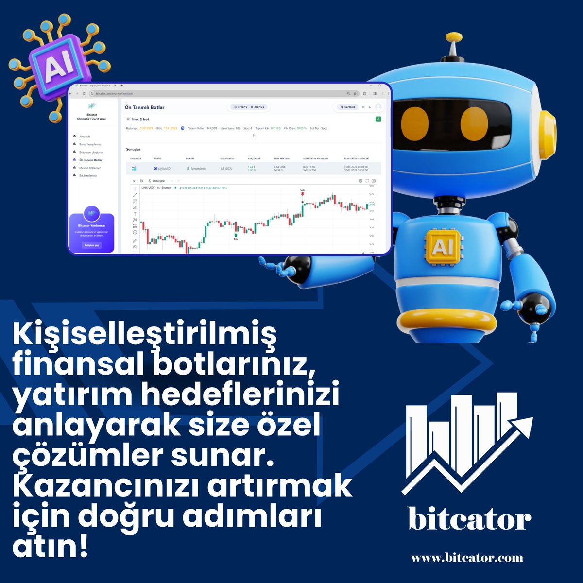 bitcator's tweet photo. https://t.co/uvLfVWFBDn
Kişiselleştirilmiş finansal botlarınız, yatırım hedeflerinizi anlayarak size özel çözümler sunar. Kazancınızı artırmak için doğru adımları atın!
#Bitcoin📷 #Ethereum #Crypto #Blockchain #Altcoins #Cryptocurrency #DeFi #BTC📷 #ETH #NFT https://t.co/IXB8CQSElG