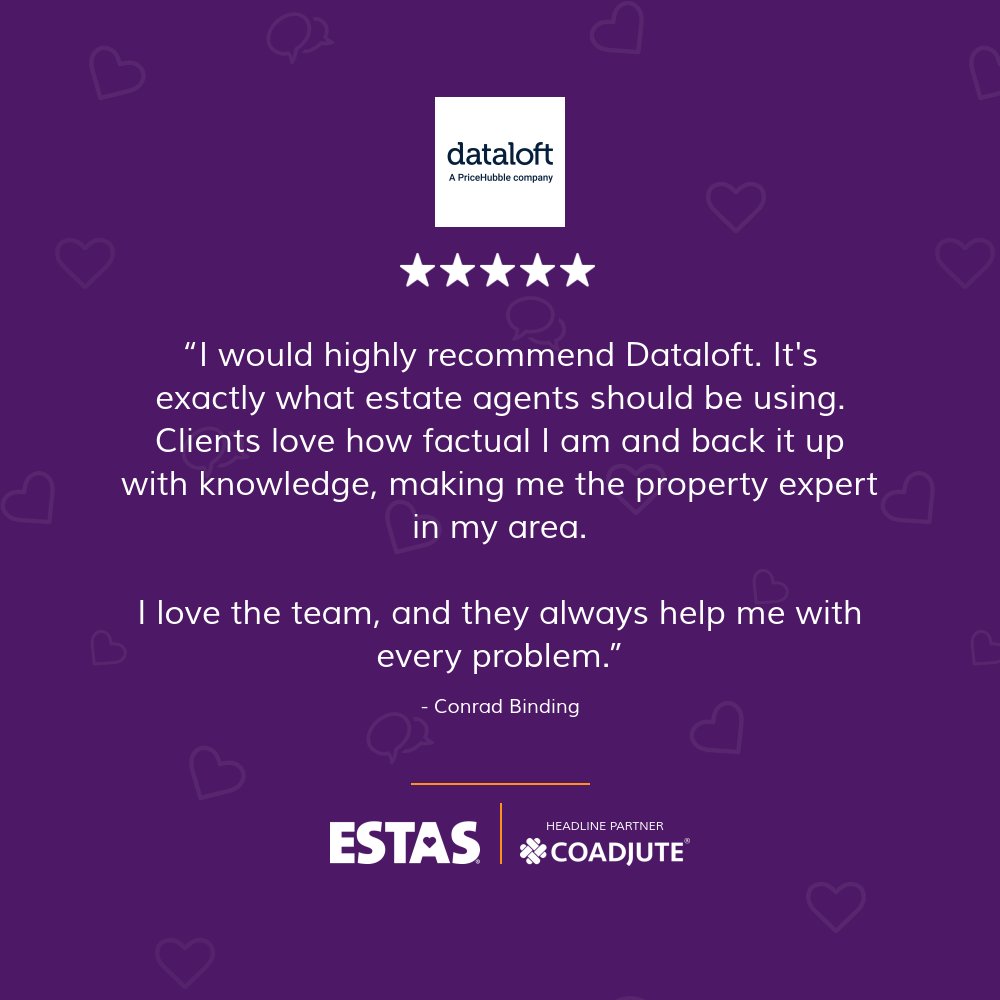 Thanks so much to Conrad Binding from Remax for your review of our Dataloft by PriceHubble platform. To find out more about our wide range of property data solutions, visit our case studies at dataloftinform.co.uk/property-case-… #pricehubble #dataloft #propertymarketinsights