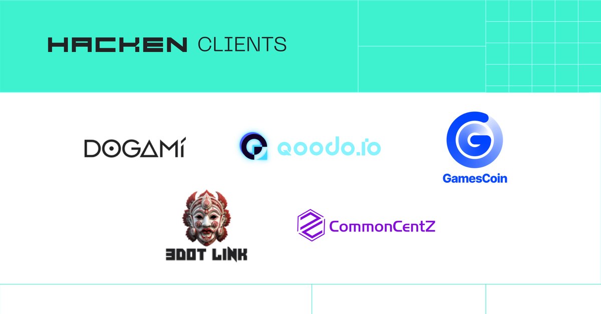 hackenclub's tweet photo. 🛡️ Strengthening Web3, One Audit at a Time

Excited to share that we've completed smart contract audits for some fantastic Web3 projects: @Dogami, @qoodo_io, @GamesCoinIO, @3dotlink, and @cczstablecoin

It's all about building a safer Web3!

Swipe to learn more 👉