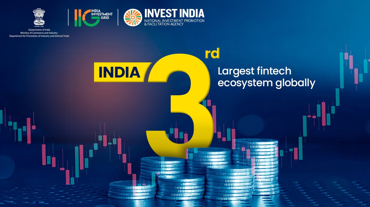 #GrowWithIndia
#NewIndia is one of the world's fastest growing #Fintech markets, with a projected market size of ~USD 150 Billion by 2025.

Explore opportunities in the sector on #IIG at bit.ly/IIG_BFSI

#InvestIndia #InvestInIndia #BFSI #Finance #Budget @cbdhage