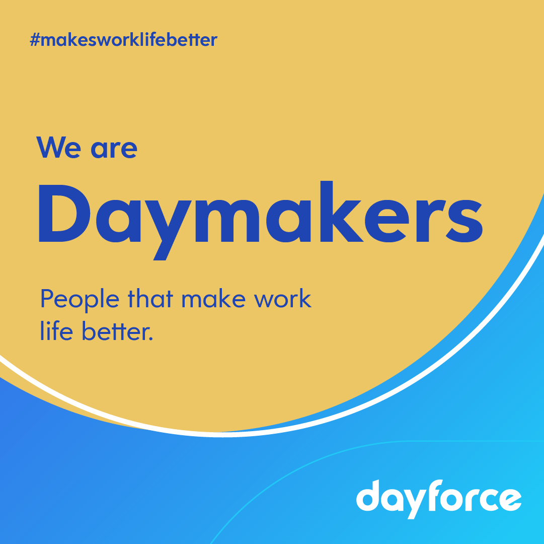 IT'S OFFICIAL!!! Ceridian is now DAYFORCE!

Building a better work life through simplicity, connectivity, and productivity. We are Daymakers. #makesworklifebetter