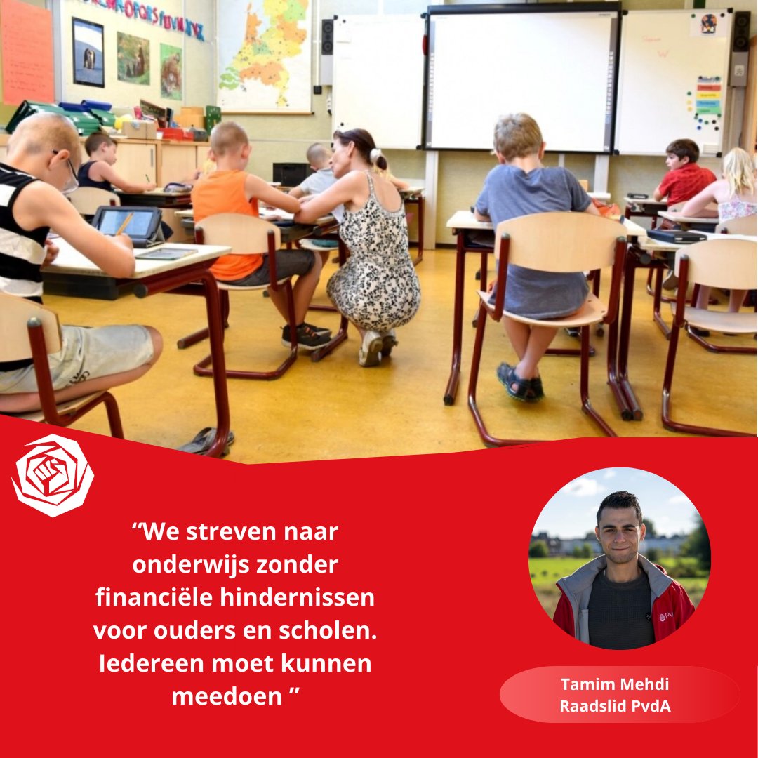 Namens de PvdA-fractie Zutphen-Warnsveld heeft raadslid Tamim Mehdi schriftelijke vragen ingediend over de recente ontwikkelingen bij de vrijwillige ouderbijdrage op basisscholen in de gemeente Zutphen.  (1/2)