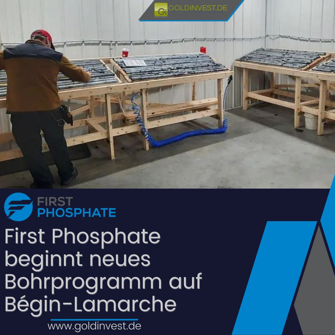 Auf seinem Bégin-Lamarche-Projekt wird #FirstPhosphate in diesem Jahr ein 25.000 Meter umfassendes Bohrprogramm durchführen. Finanziert wird das Programm durch die jüngst durchgeführte Finanzierung, die zu einem Bruttoerlös von 8,2 Millionen Kanadische Dollar geführt hat.