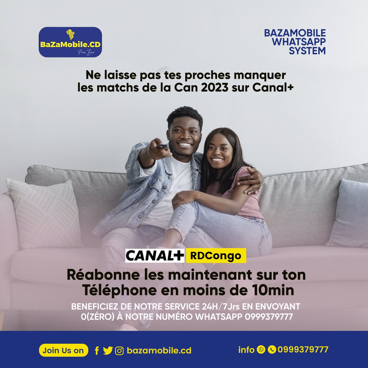 BazaMobile_CD's tweet photo. BazaMobile WhatsApp System_BWS🇨🇩, la solution mobile pour payer votre abonnement TV en toute sécurité partout en RD Congo.

#BWS
#2K23 
#BMApp
#HQGoma📍
#PartoutEnRDC
#SansVousDeplacez 
#CommandeEnLigne 📳
#BazaMobileRDCFamily❤️ https://t.co/Y0kRGXuY0c
