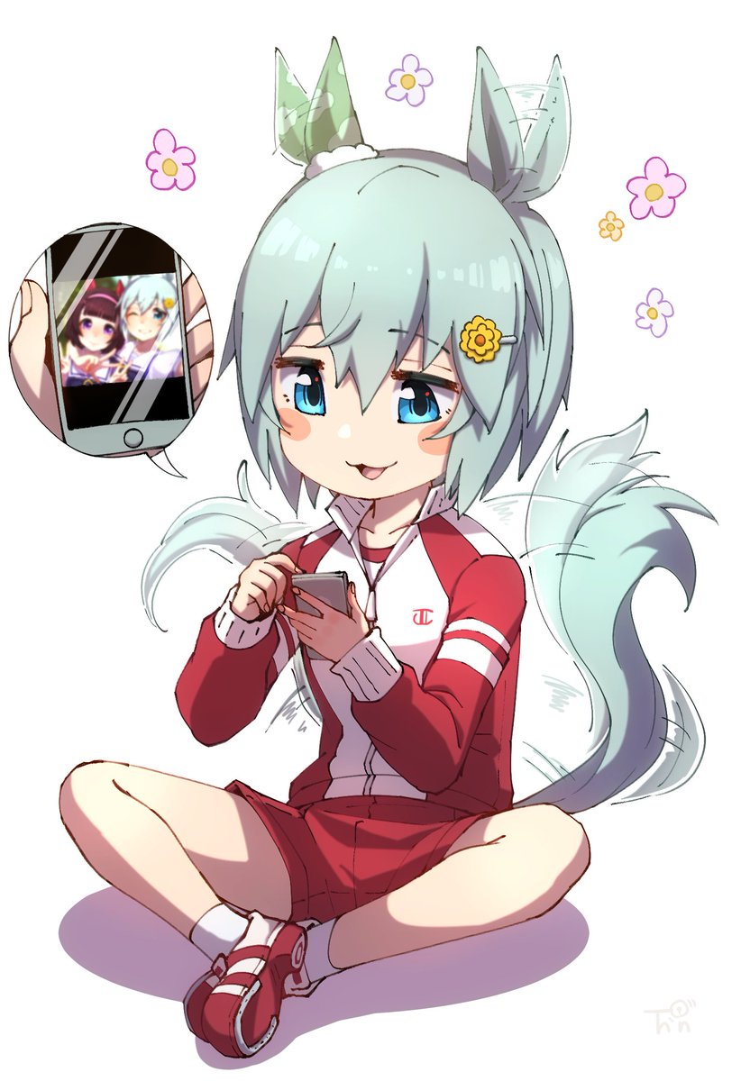 ツインターボ(ウマ娘) 「#これを見たやつは座ってる画像をあげろ 」|てぃん/新川禎一のイラスト