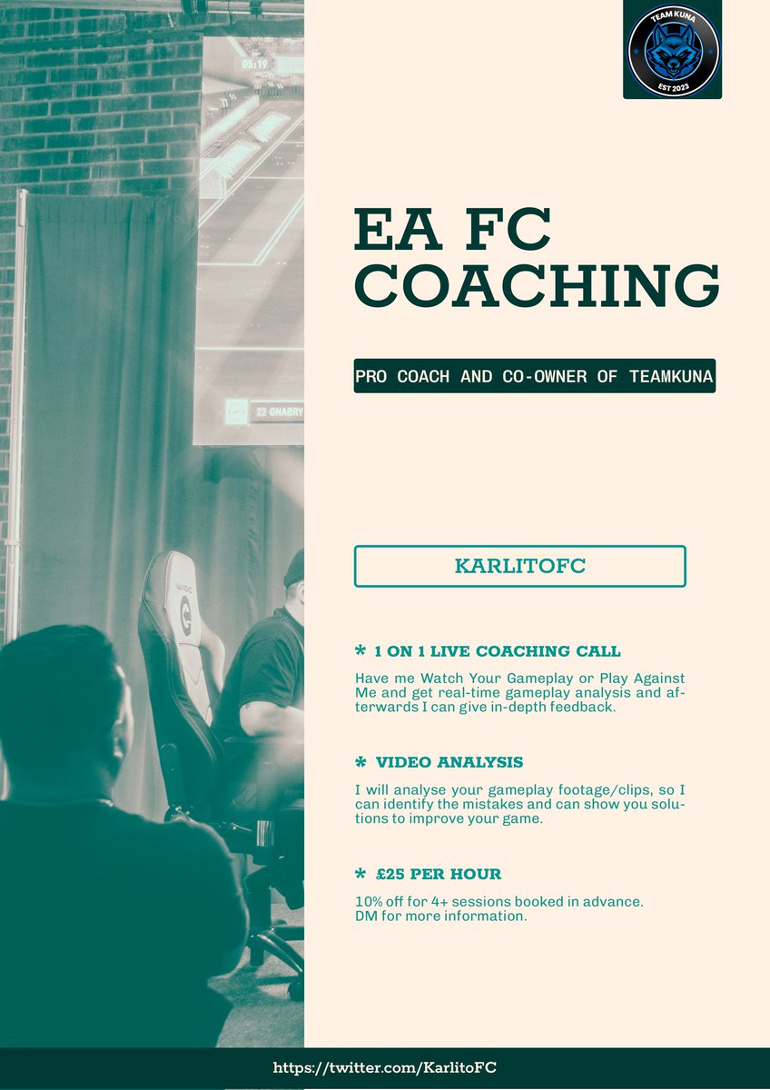With more times on my hands I'm opening up my coaching, if anyone is preparing for an eleague or just trying to get higher ranks in champs I'm available. Dm me if interested. #EAFC #EAFC24 #FC24