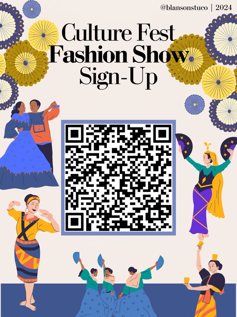 blansonstuco's tweet photo. Interested in showing off your cultural attire? If so, make sure to sign up for this years Culture Fest Fashion Show ⬇️‼️@BenIbarraCTE @BlansonCTEHS #BlansonCTE #Blanson #StuCo #StudentCouncil #CultureFest #FashionShow #MyAldine https://t.co/DgvozeFfbI