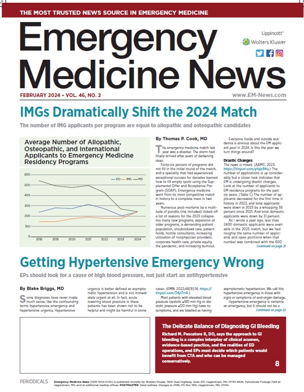 Our February issue is out! You’ll fall in love with articles by @Rick_Pescatore @matt_bivens @edwin_leap @blakebriggsMD @ERGoddessMD @poisonreview @3rdRockUS @EMNSpeedofSound @StarrKnightMD Tom Belanger, MD; @EMedHome @writergina at EM-News.com #FOAMed